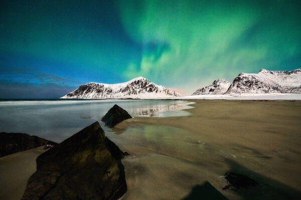 Aurora borealis over Norway