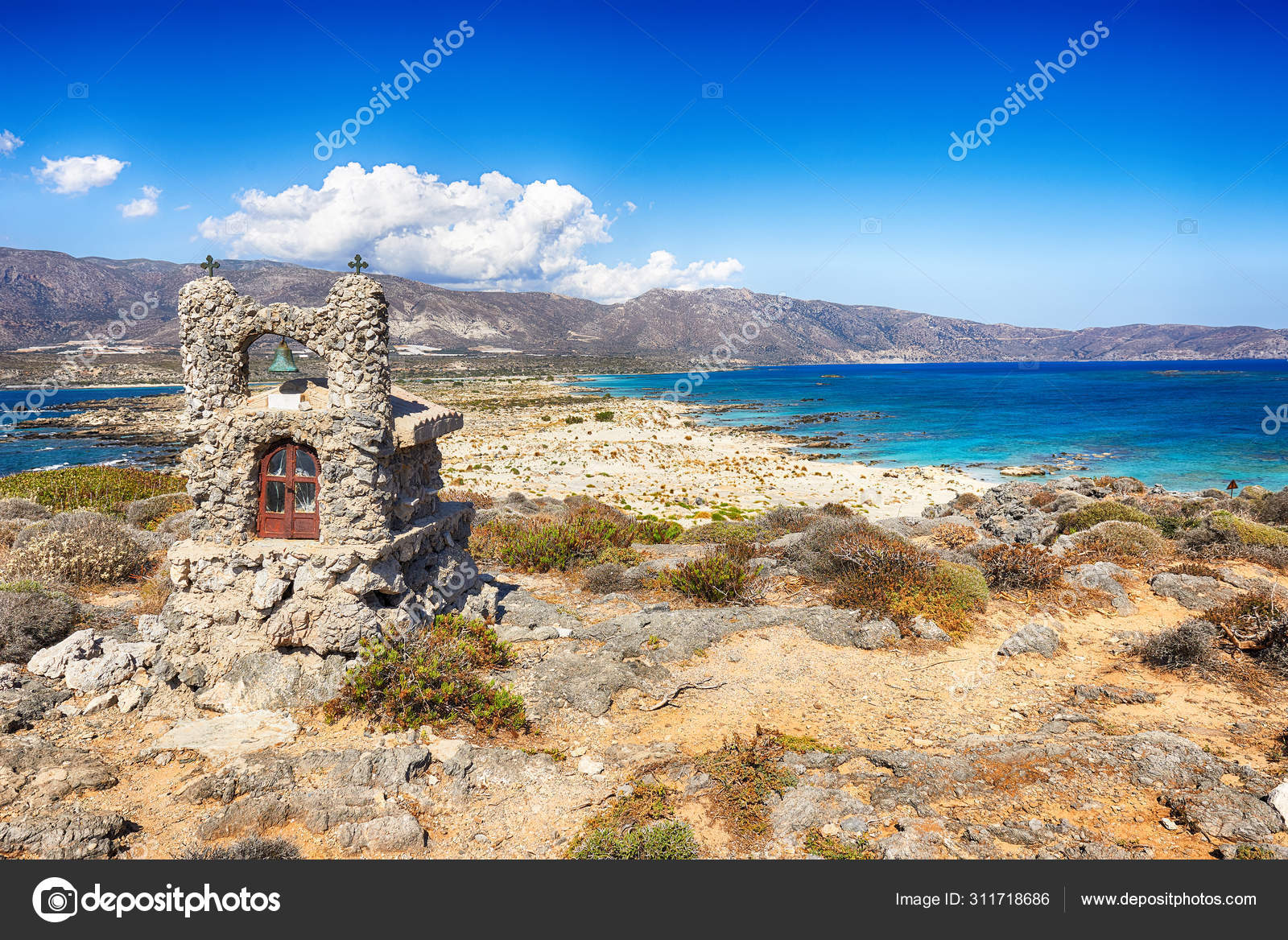 Sea Summer Landscape Coast Of The Greek Island. Mediterranean Sea
