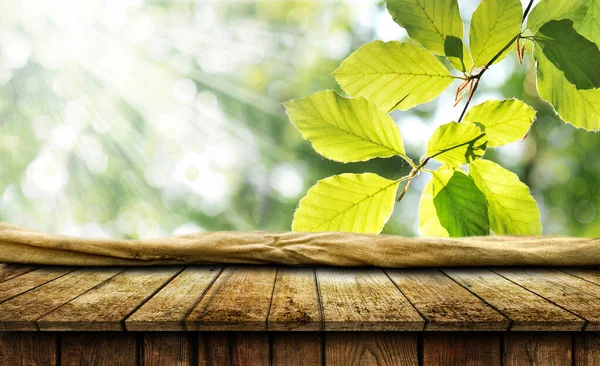 Leerer hölzerner Tisch Hintergrund — Stockfoto