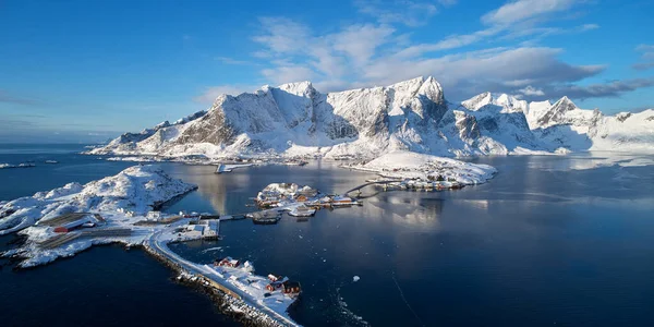 Landschap van de winter verheven genomen van de drone — Stockfoto