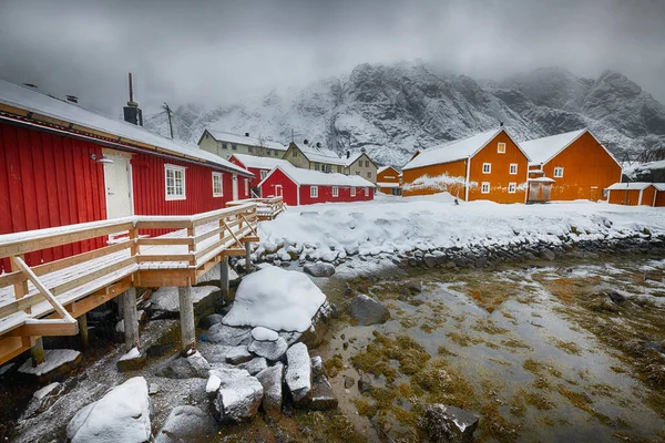 Landscape of winter Norway lofoten — Stock Photo, Image