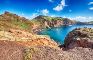 Madeira adasının manzarası - Portekiz