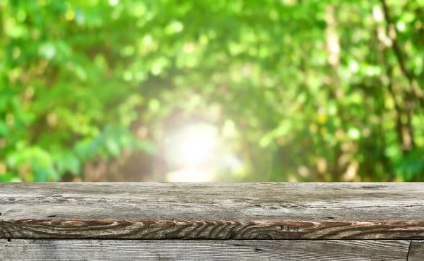 Empty wooden table background for display montages — Stock Photo, Image