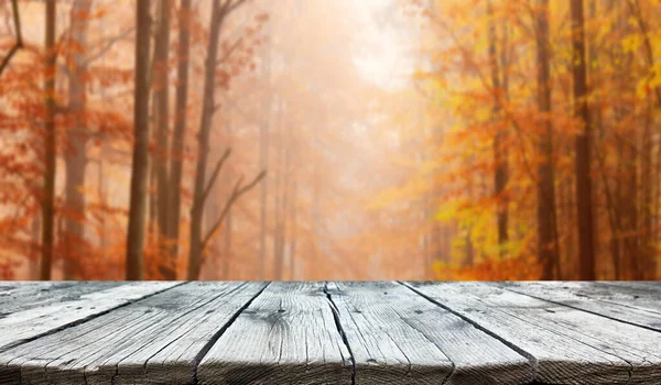 Empty old wooden table background — Stock Photo, Image