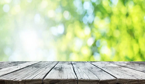 Empty old wooden table background — Stock Photo, Image