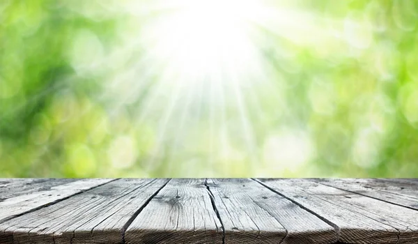 Empty old wooden table background — Stock Photo, Image