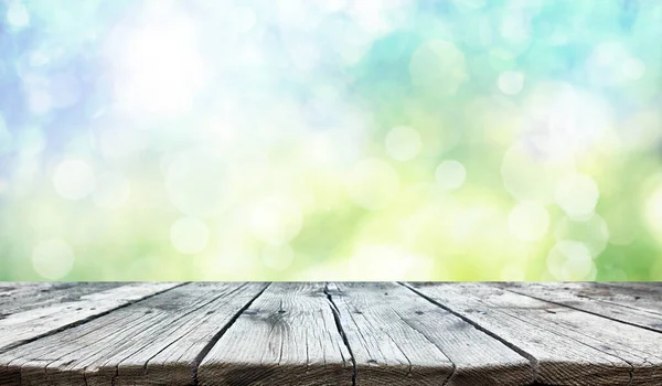 Empty old wooden table background — Stock Photo, Image