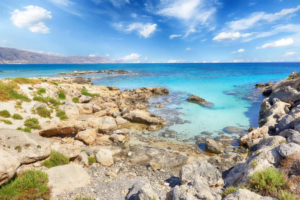 Famous Elafonisi beach on Greece island Crete — Stock Photo, Image