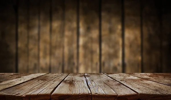 Empty old wooden table background — Stock Photo, Image