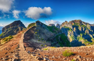Madeira adasının manzarası - Portekiz