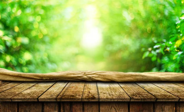 Empty wooden table background — Stock Photo, Image