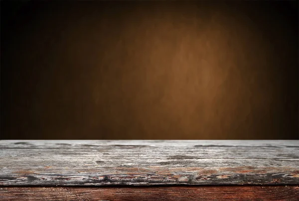 Empty old wooden table background — Stock Photo, Image