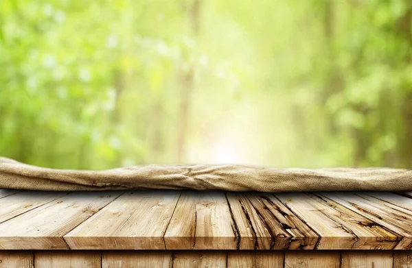 Leerer hölzerner Tisch Hintergrund — Stockfoto