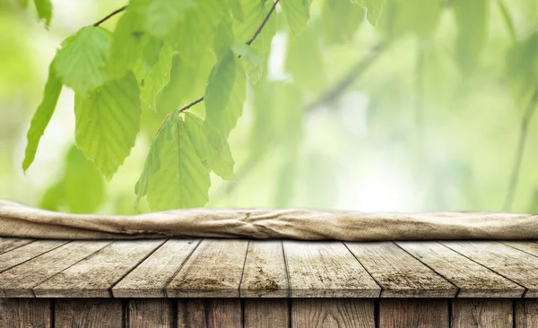 Leerer hölzerner Tisch Hintergrund — Stockfoto