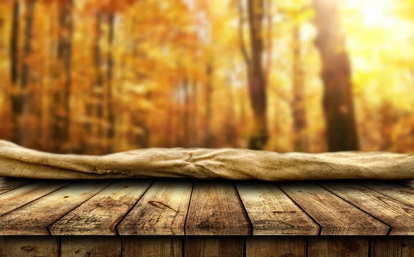 Empty wooden table background