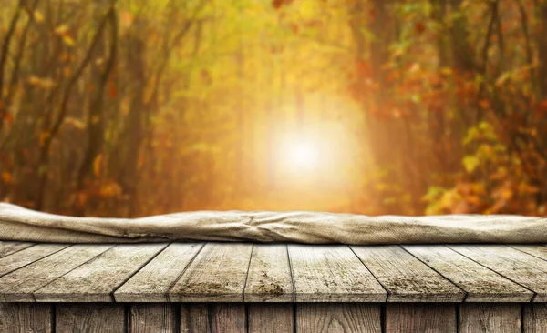 Empty old wooden table background — Stock Photo, Image