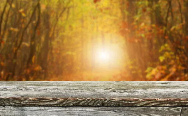 Empty old wooden table background — Stock Photo, Image