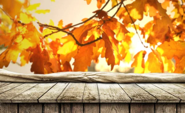 Empty old wooden table background — Stock Photo, Image