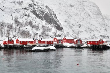 Winter landscape of Norway - lofotens, Nusfjord clipart