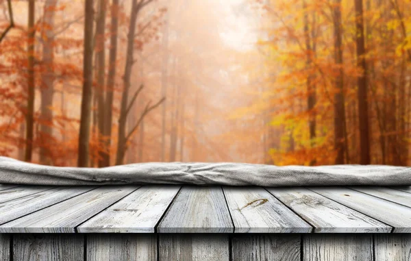 Empty old wooden table background — Stock Photo, Image