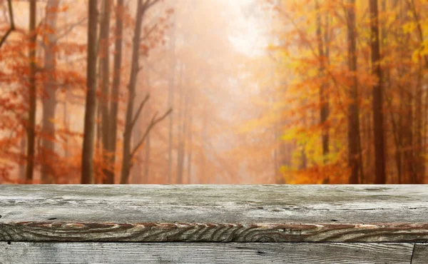 Empty old wooden table background — Stock Photo, Image