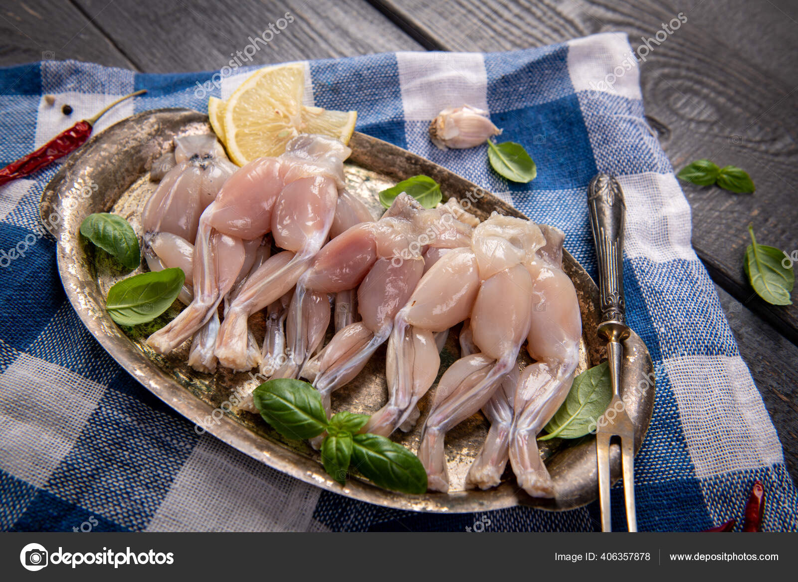 Raw Frog Legs French Style Stock Photo by ©kwasny222 406357878