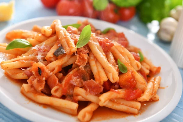 Pastas Estilo Italiano Con Salsa Tomate —  Fotos de Stock