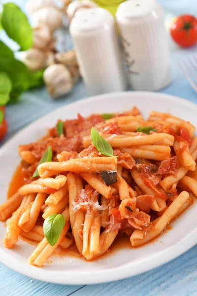 Pastas Estilo Italiano Con Salsa Tomate —  Fotos de Stock