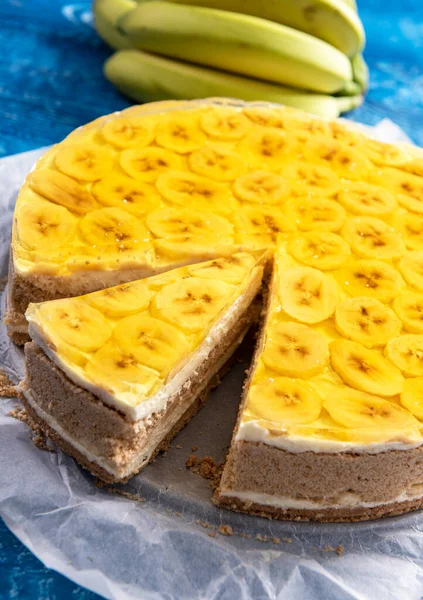 Gâteau Banane Maison Savoureux Avec Gelée — Photo