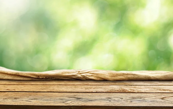 Primavera Verde Sfondo Tavolo Legno — Foto Stock