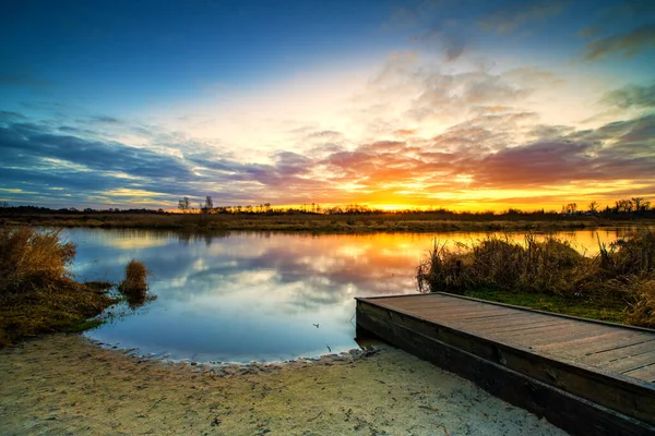 Beautiful Sunrise River Banks — Stock Photo, Image