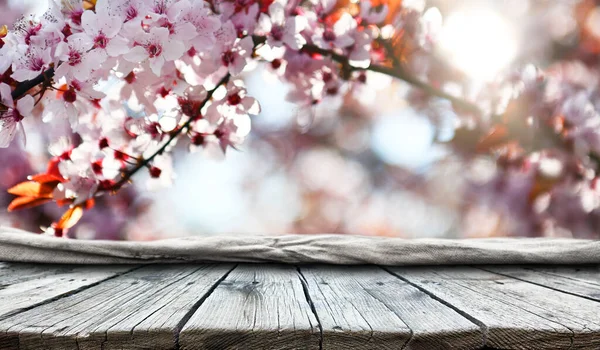 Empty Old Wooden Table Background — Stock Photo, Image