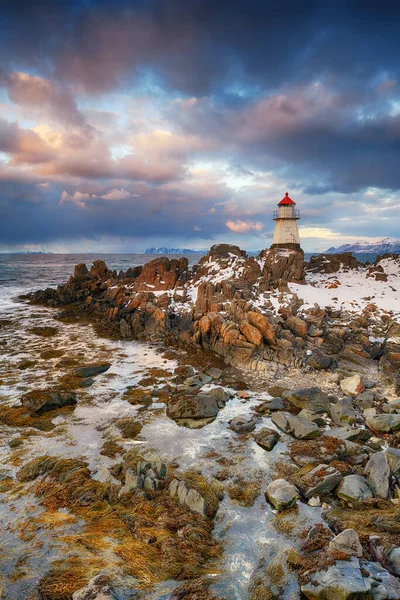 Ландшафт Норвегии Возвышается Зимой — стоковое фото
