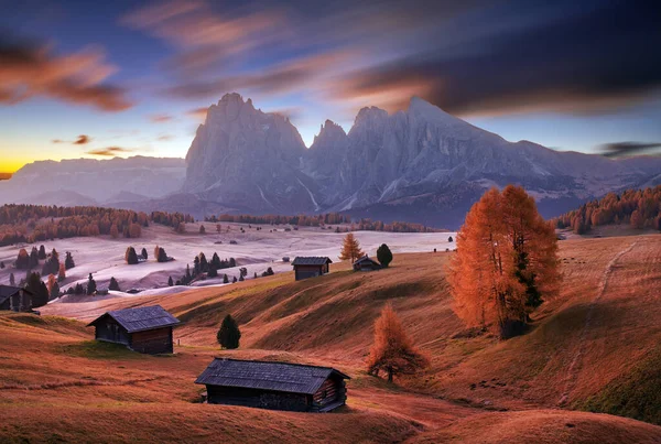 Valle Alpe Siusi Dolomitas Italianas —  Fotos de Stock