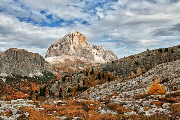 Mavi Gökyüzünün Üzerindeki Dağların Sonbahar Manzarası — Stok fotoğraf