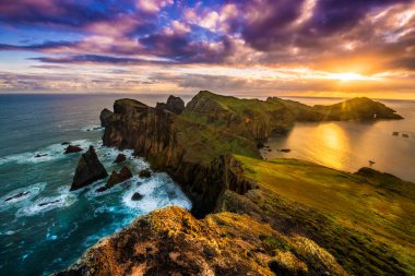 Madeira adasının manzarası - Ponta de sao Lourenco