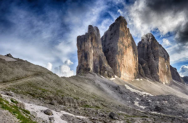 Tre Cime Lavaredo Στις Ιταλικές Άλπεις — Φωτογραφία Αρχείου