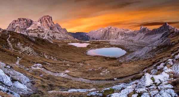 Beautiful Landscape Mountains Sunset Panorama — Stock Photo, Image