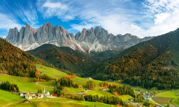 Wunderschöne Landschaft Der Italienischen Dolomiten Santa Maddalena — Stockfoto