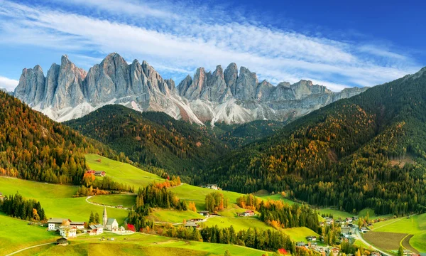 Hermoso Paisaje Dolomitas Italianas Santa Maddalena —  Fotos de Stock