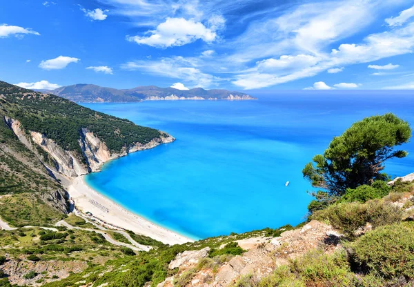 Славетний Пляж Міртос Острові Кефалонія Греція — стокове фото