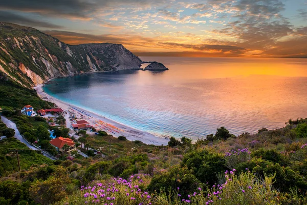 Hermoso Atardecer Verano Grecia Islas —  Fotos de Stock