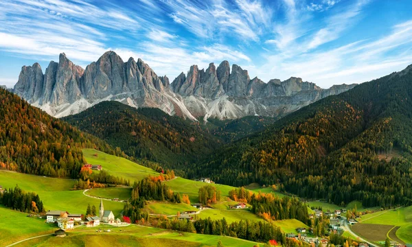 Hermoso Paisaje Dolomitas Italianas Santa Maddalena — Foto de Stock