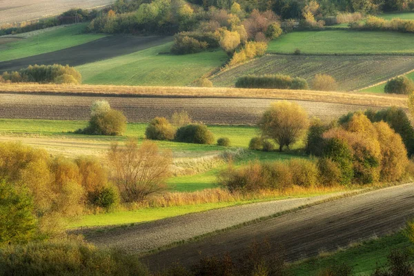 Прекрасний Осінній Краєвид Польщі Поніжжя — стокове фото