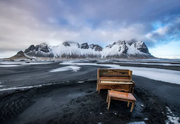 Célèbre Plage Stokksness Islande — Photo