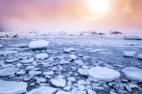 Baía Jokulsarlon Famosa Islândia — Fotografia de Stock