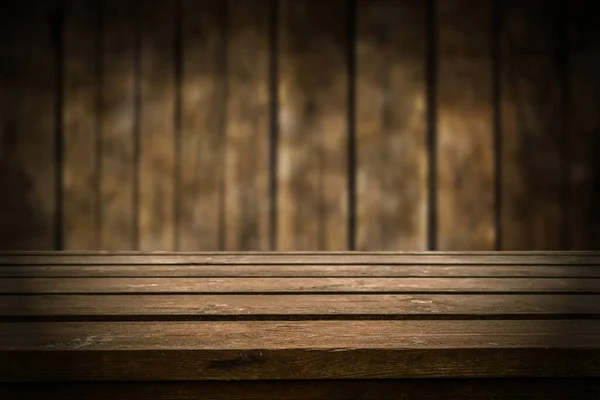 Empty Old Wooden Table Background — Stock Photo, Image