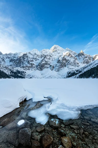 冬季美丽的山景 波兰塔特拉山 — 图库照片