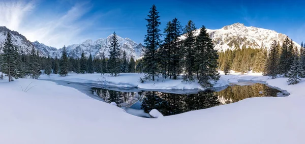 Красивая Панорама Гор Зимой — стоковое фото
