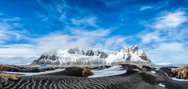 Famous Stokksness Beach Iceland Panorama Shot — Stock Photo, Image